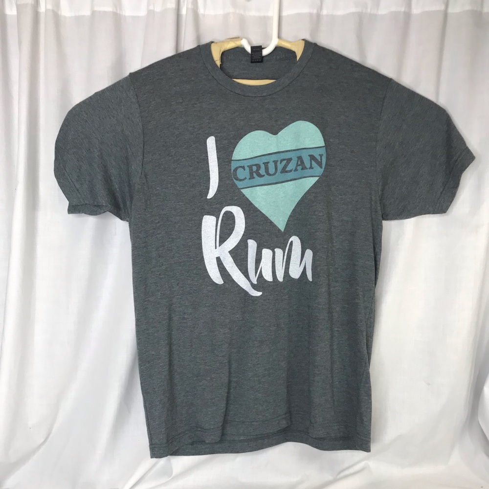 I Love Cruzan Rum T Shirt Large Soft Drinking Bar